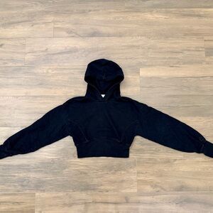 Aerie Black Cropped Hoodie